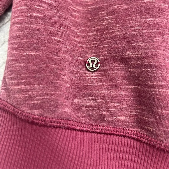 Lululemon Om & Roam Heathered Rust Berry Pullover Hoodie - Size 6 - Picture 8 of 8